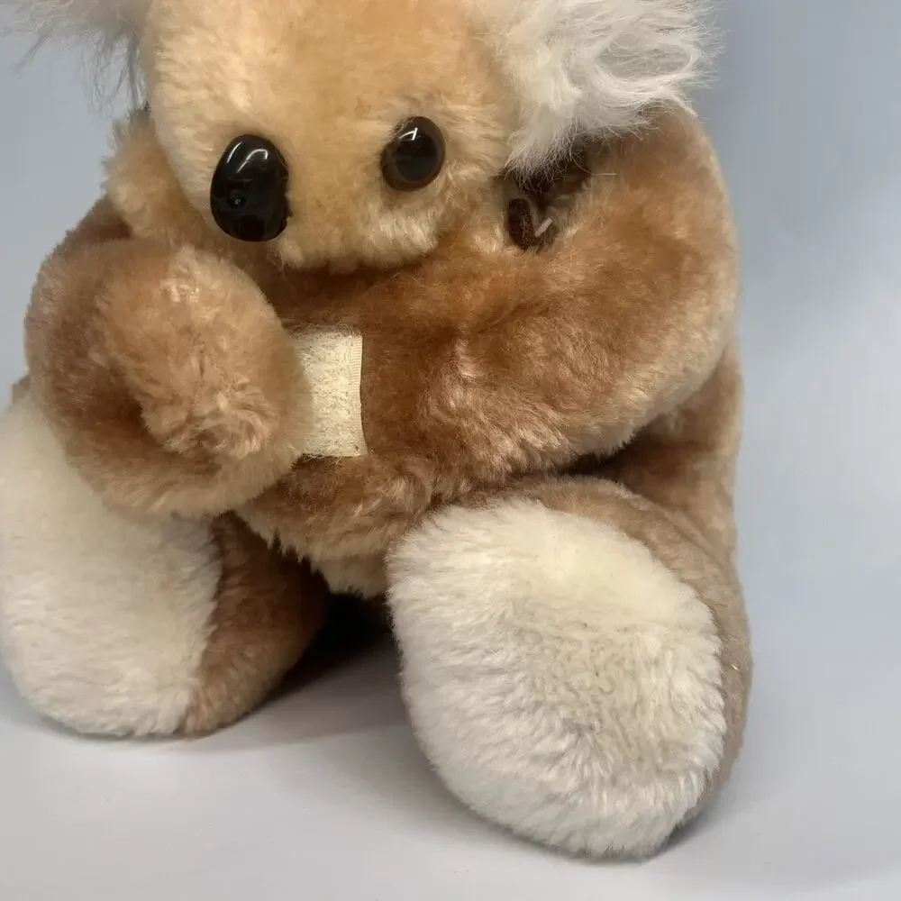 Vintage 1980s Koala Bear Mama & Baby Plush Animal California Stuffed Toys 11”